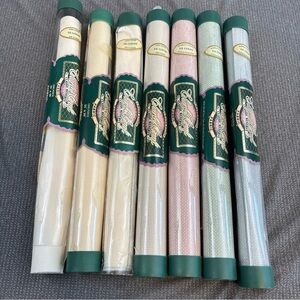 Aida Cross Stitch Fabric Set - Cream, Pink, Green 14 count and 16 count